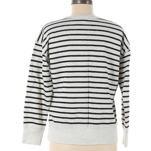 JCREW CHEERS SWEATSHIRT CREW STRIPED FRENCH TERRY - Picture 3 of 8